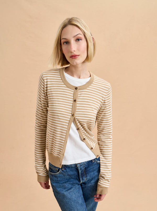 La Ligne Striped Ben Cardigan
