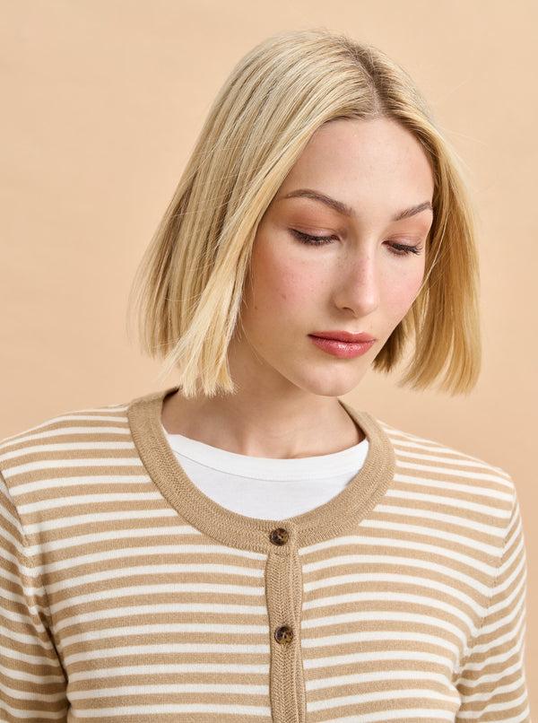 La Ligne Striped Ben Cardigan