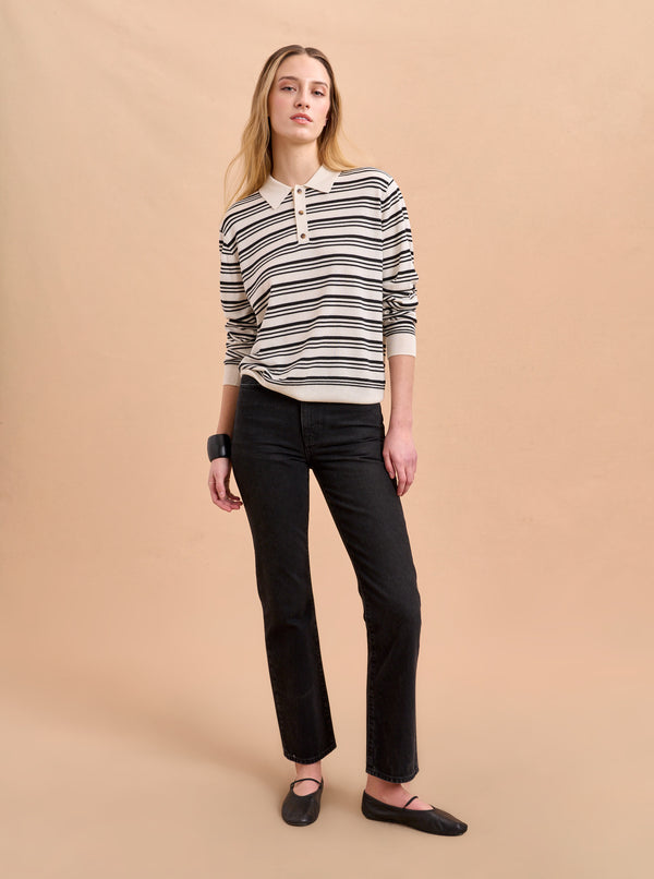 La Ligne Striped Ben Polo