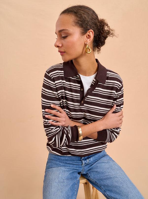 La Ligne Striped Ben Polo