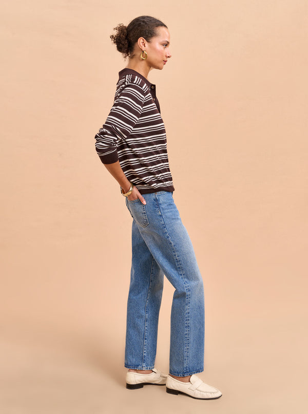 La Ligne Striped Ben Polo