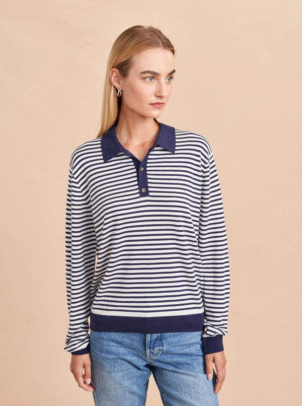 La Ligne Striped Ben Polo