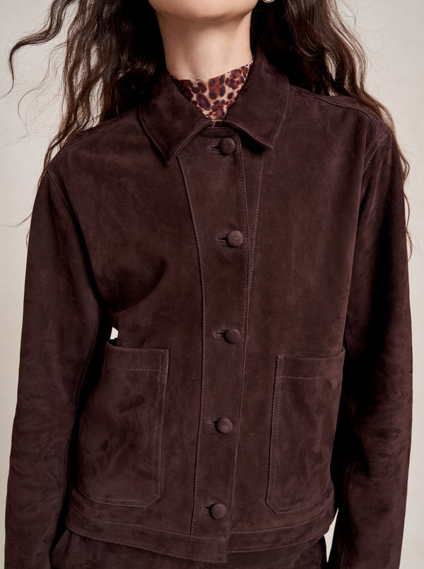 La Ligne Suede Cropped Val Jacket