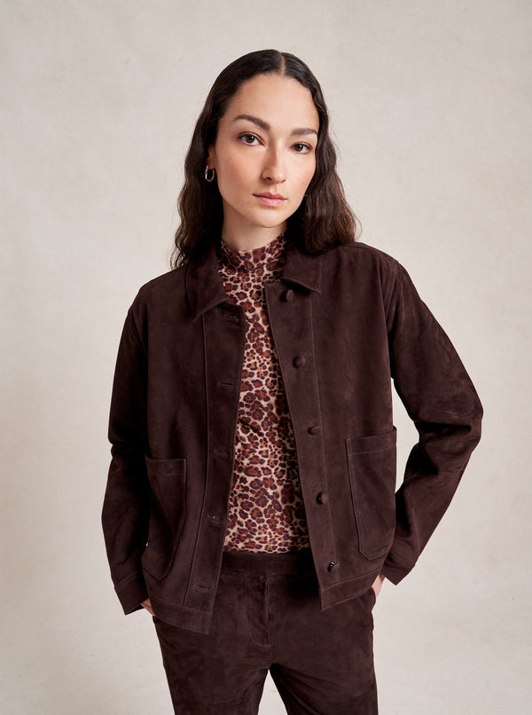 La Ligne Suede Cropped Val Jacket