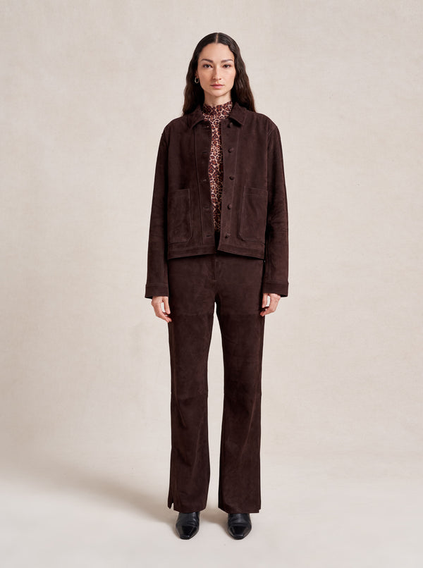 La Ligne Suede Cropped Val Jacket