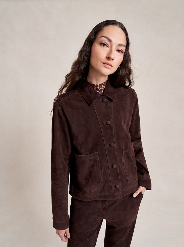 la ligne Suede Cropped Val Jacket