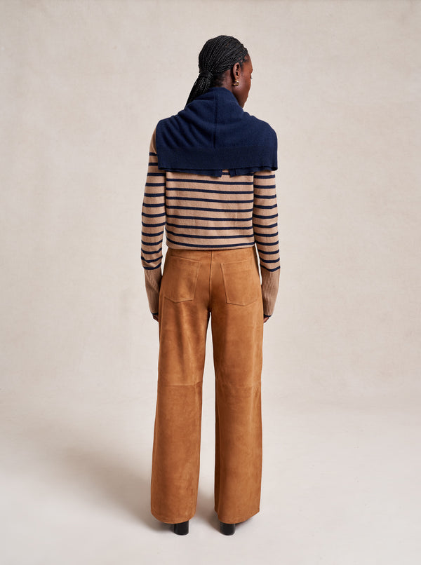 La Ligne Suede Jenny Mid-Rise Drawstring Pant