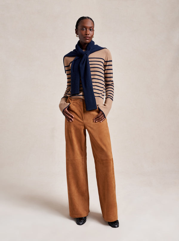 La Ligne Suede Jenny Mid-Rise Drawstring Pant