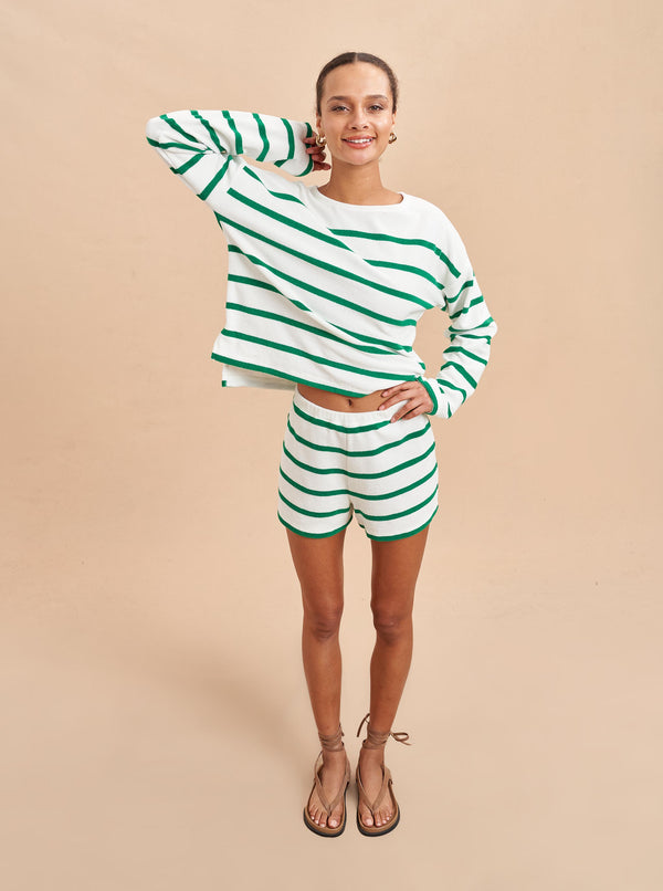 La Ligne Terry Long Sleeve Breton Tee