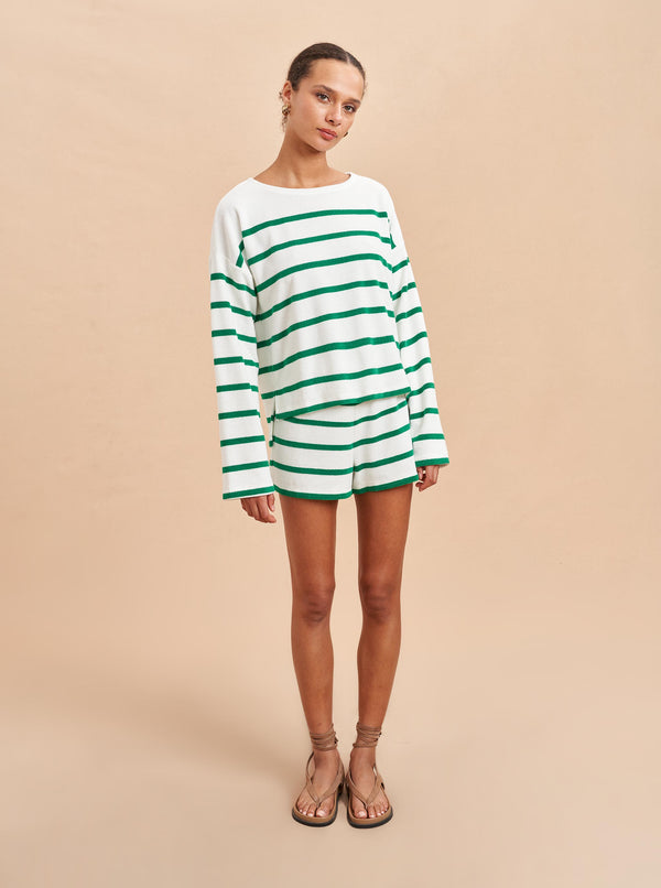La Ligne Terry Long Sleeve Breton Tee