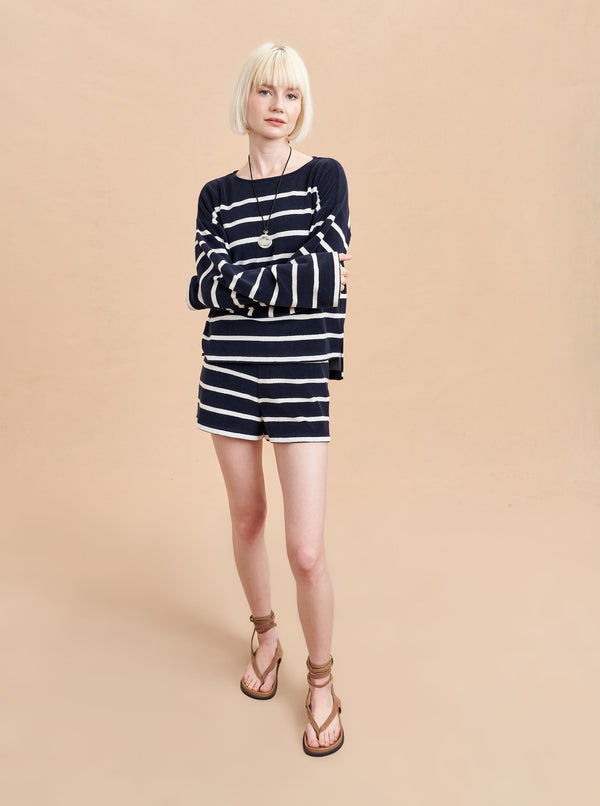 La Ligne Terry Long Sleeve Breton Tee