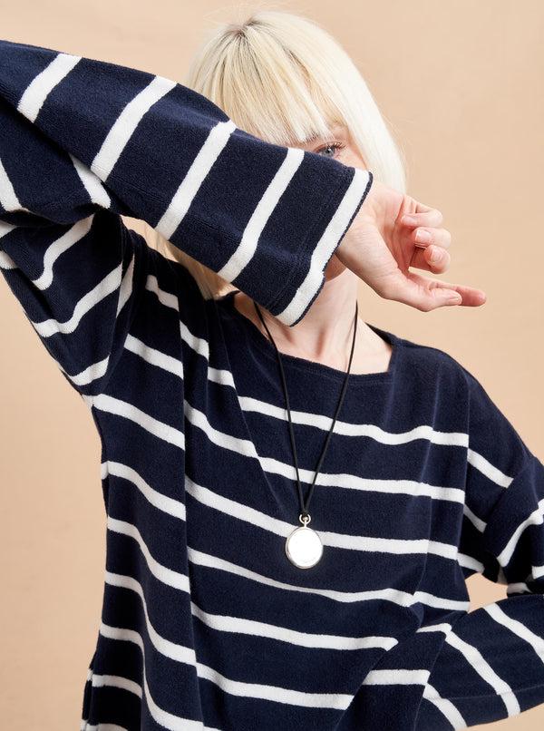 La Ligne Terry Long Sleeve Breton Tee