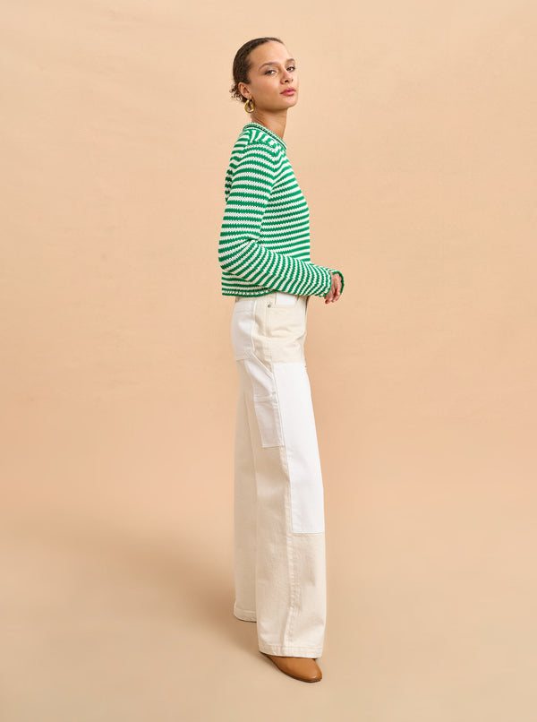 La Ligne La Ligne X Rue De Verneuil Mini Marina Fine Stripe Sweater