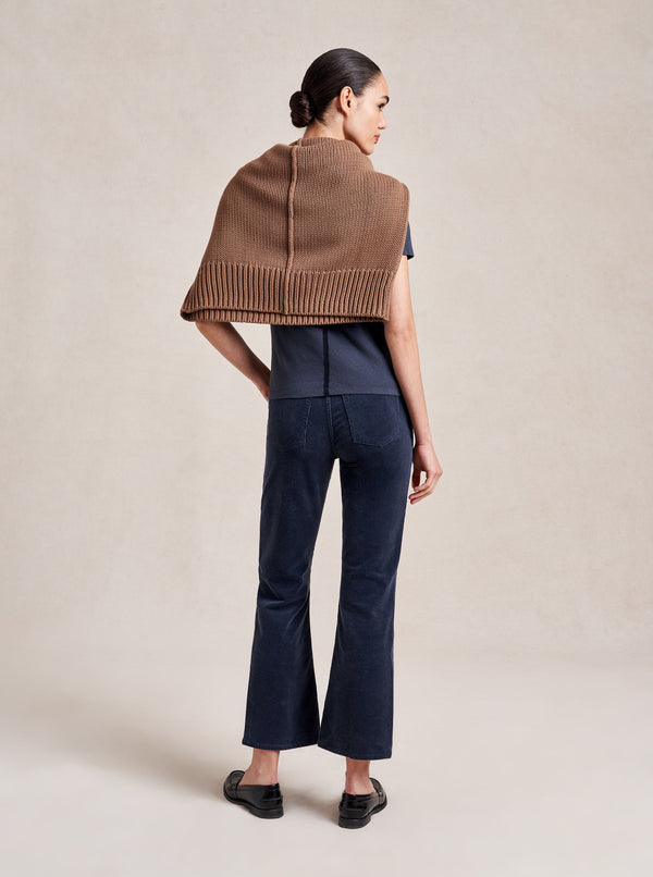 La Ligne Meredith High-Rise Cropped Flare Corduroy Pant