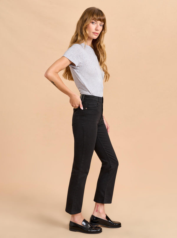 La Ligne Meredith High-Rise Cropped Flare Jean - Pre-Loved