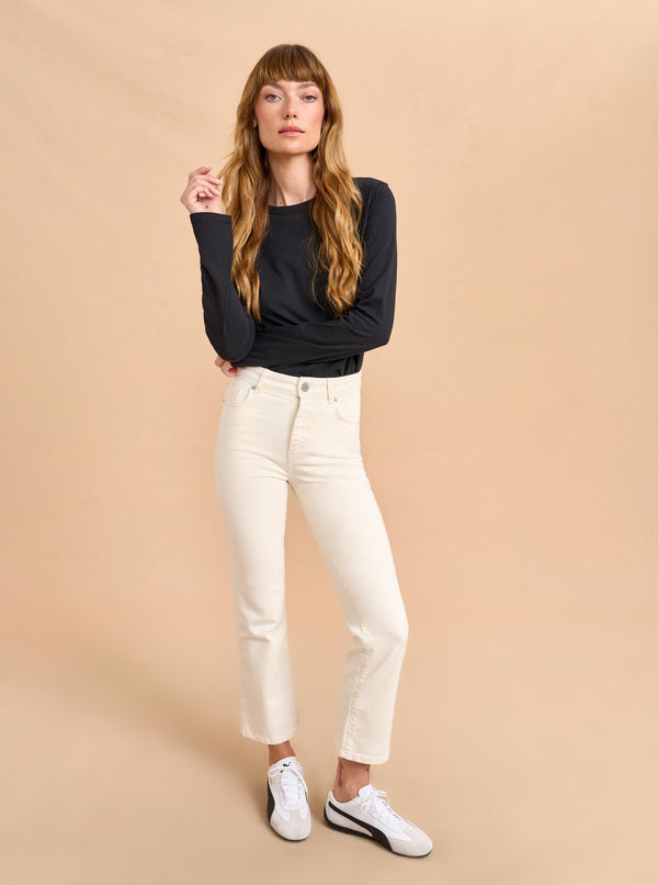 la ligne Meredith High-Rise Cropped Flare Jean - Pre-Loved