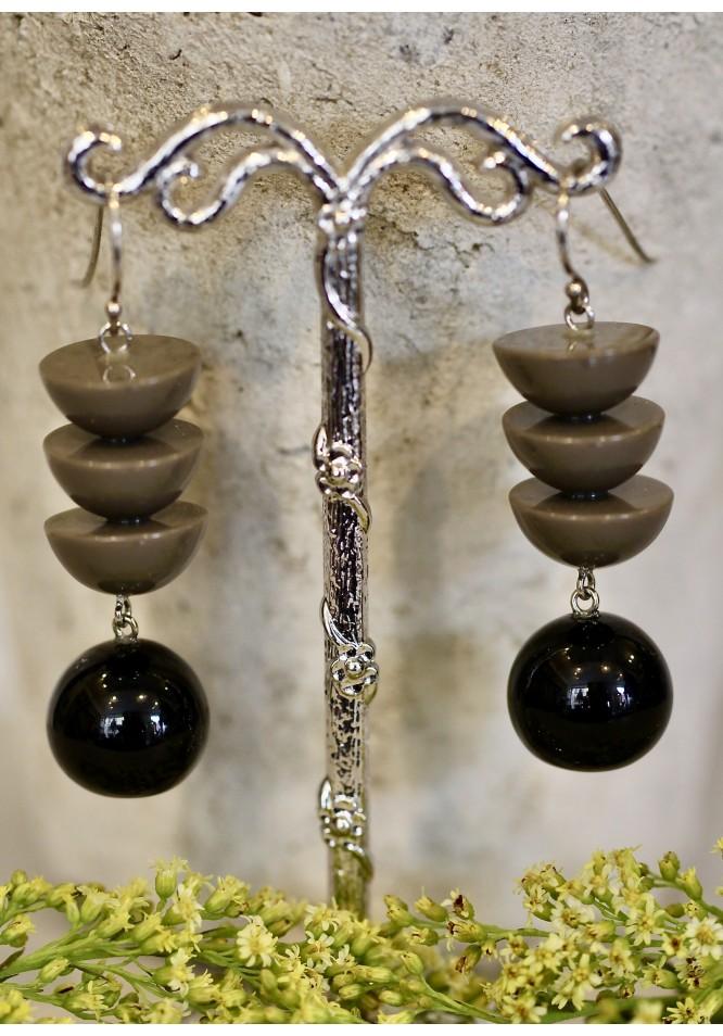 La Muse Bobble Earrings Grey