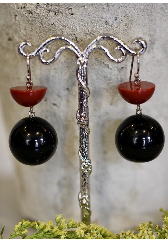 La Muse Bobble Earrings Rust