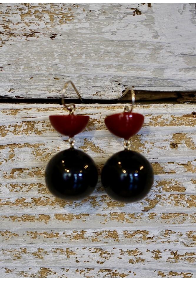 La Muse Bobble Earrings Rust