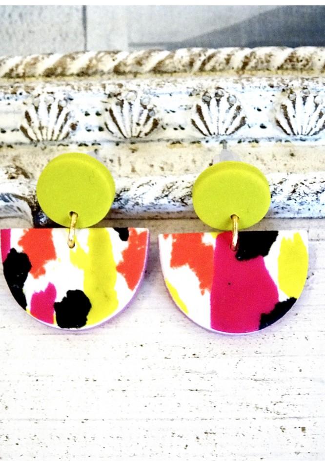 La Muse Ceramic Earrings Multi