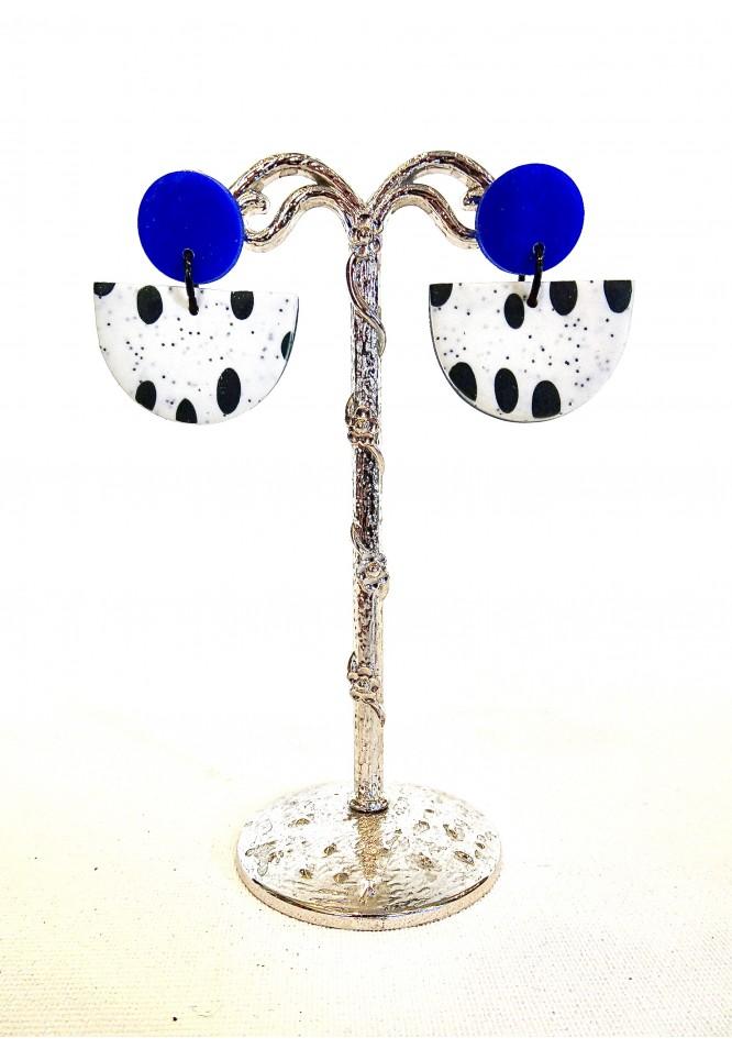 la muse Ceramic earrings royal blue