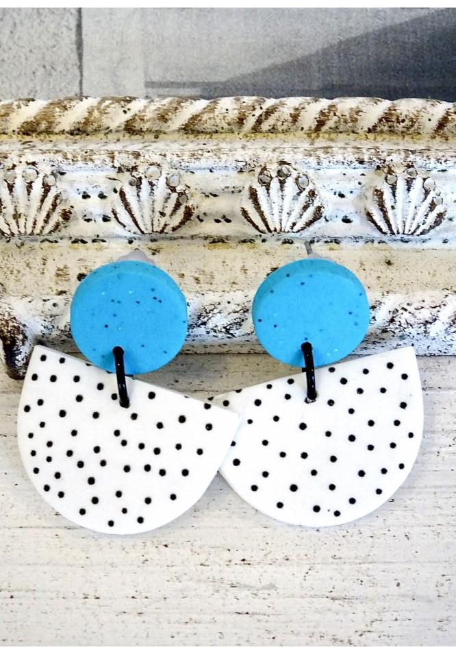 La Muse Ceramic Earrings Turquoise