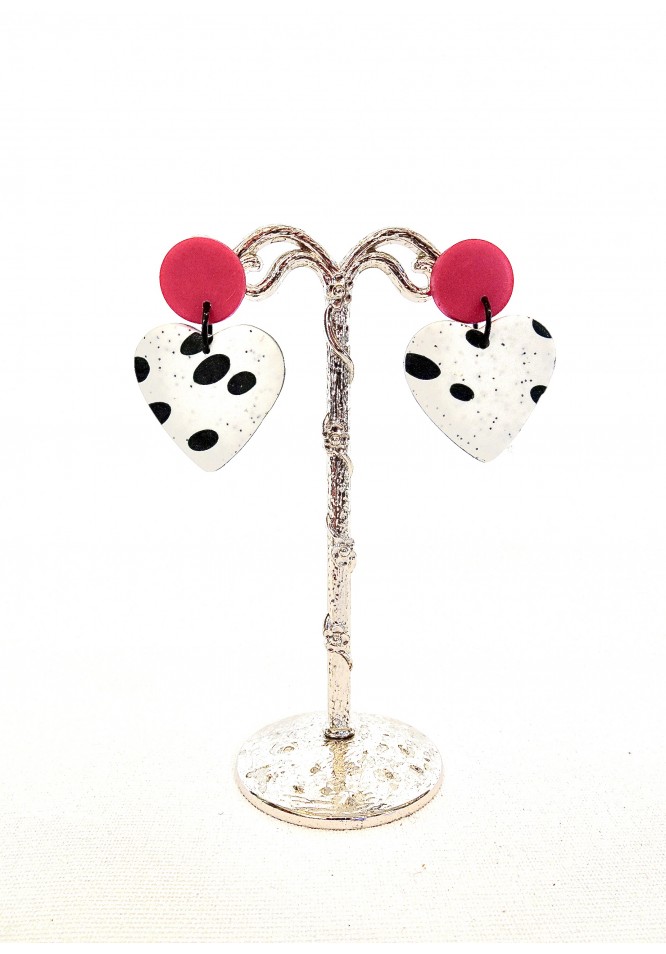 la muse Ceramic heart earrings