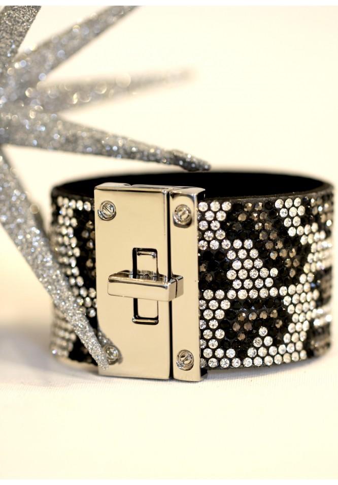 La Muse Crystal Animal Print Bracelet