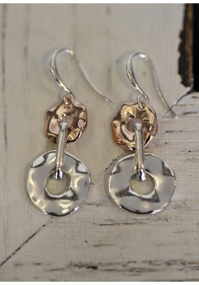 La Muse Double Organic Disc Earrings