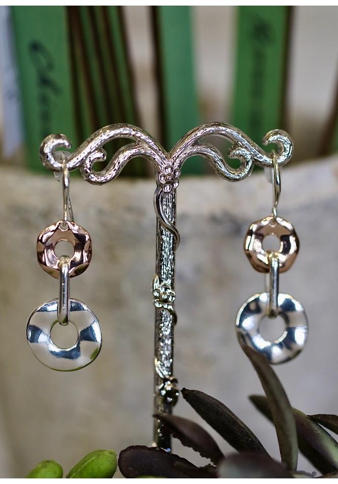 La Muse Double Organic Disc Earrings