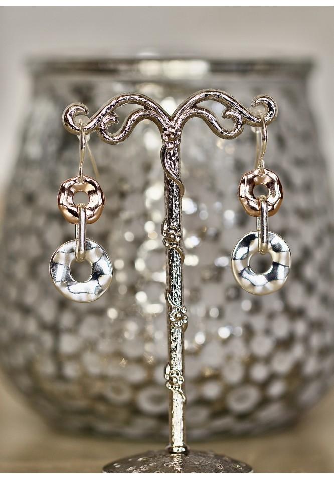 la muse Double organic disc earrings