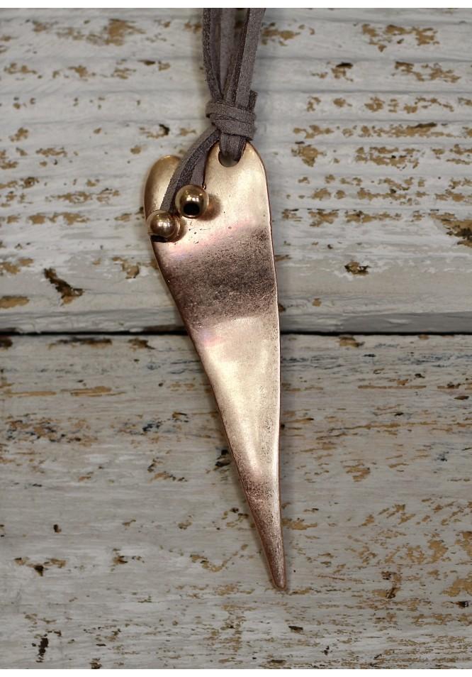 La Muse Elongated Heart Necklace 'rose Gold'