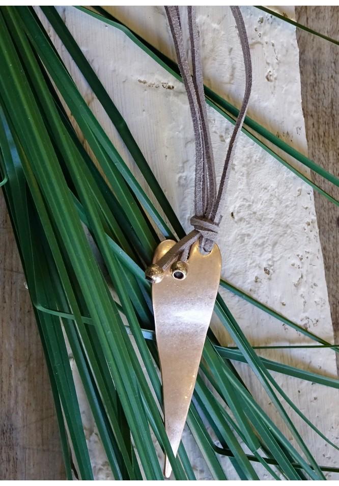 La Muse Elongated Heart Necklace 'rose Gold'