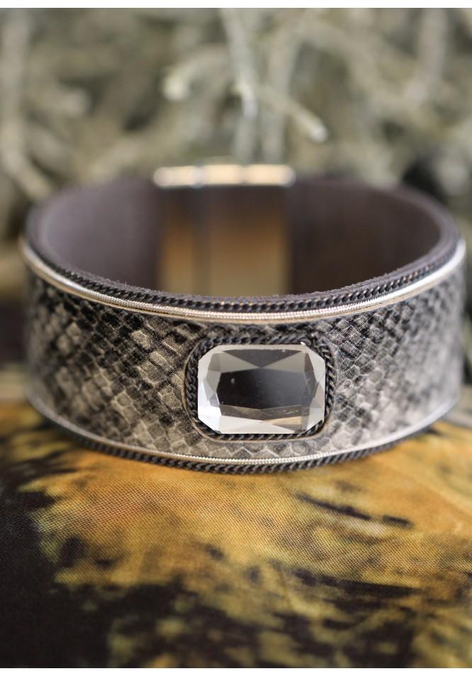 La Muse Faux Snakeskin Bracelet