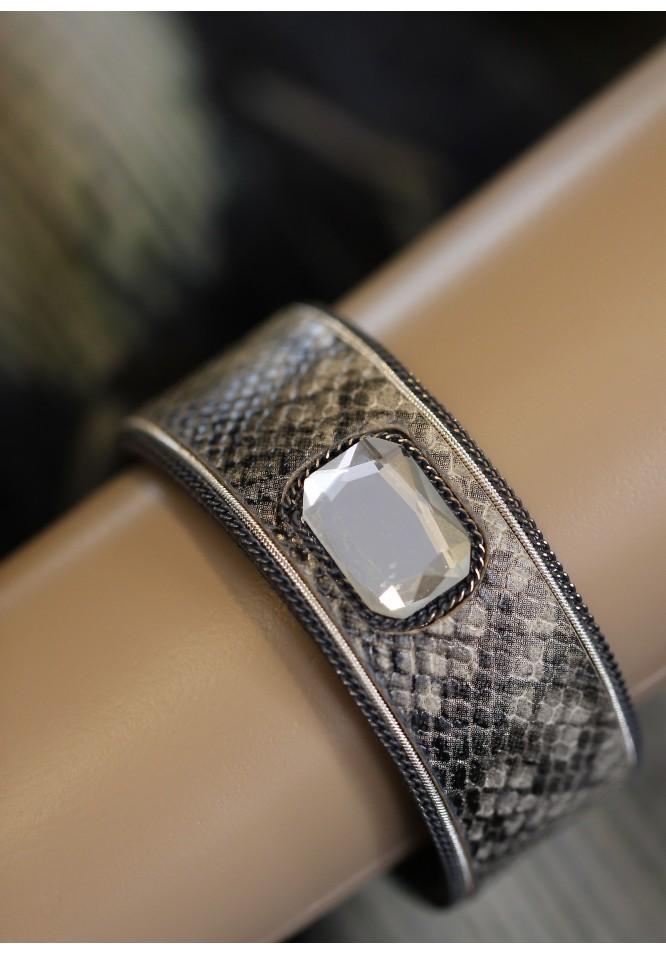 La Muse Faux Snakeskin Bracelet