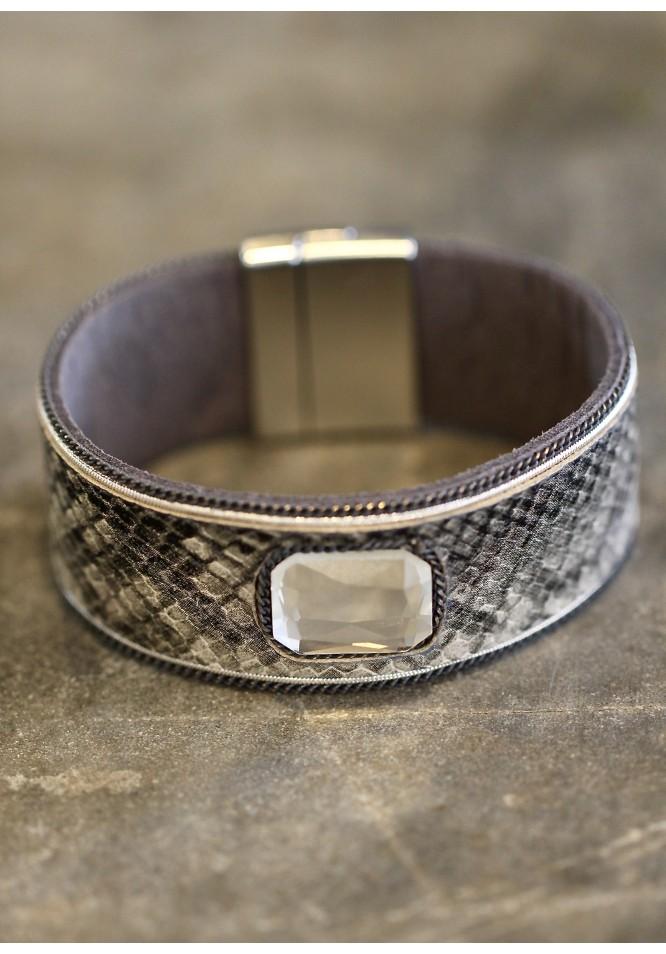 la muse Faux snakeskin bracelet