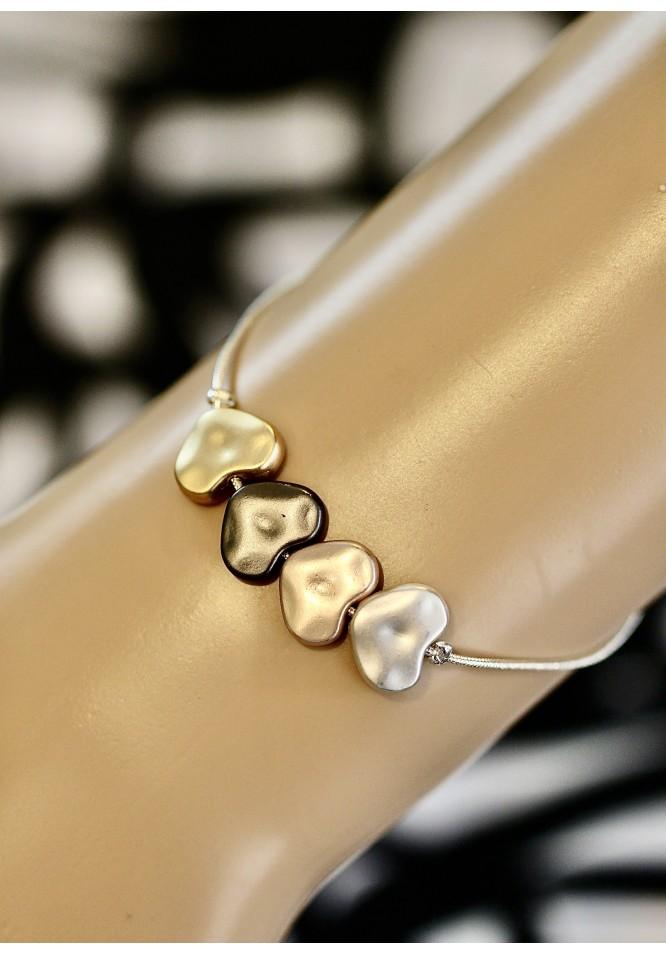 La Muse Four Hearts Friendship Bracelet