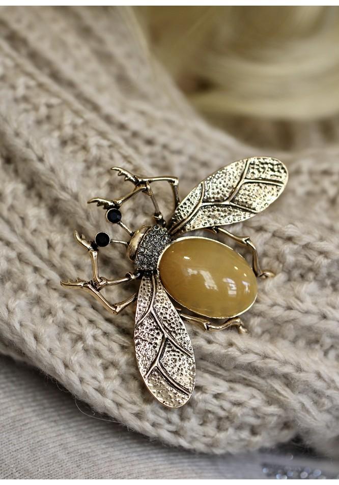La Muse Giant Mustard Bug Brooch