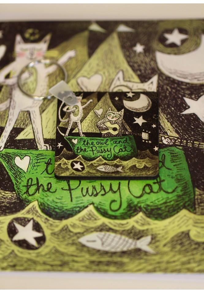 la muse Gift card "The owl and the pussy cat"