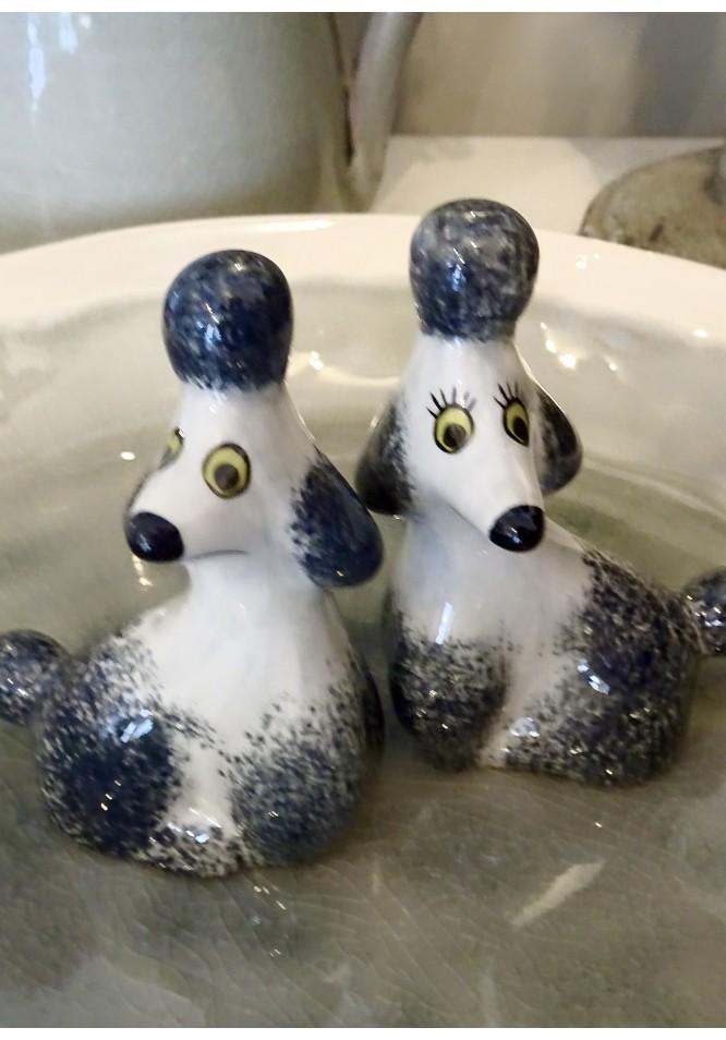 la muse Grey poodle salt and pepper pots