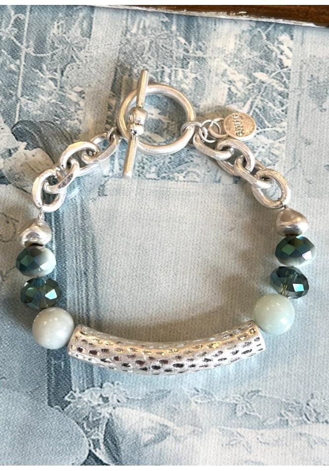 La Muse Hammered Bar Bracelet