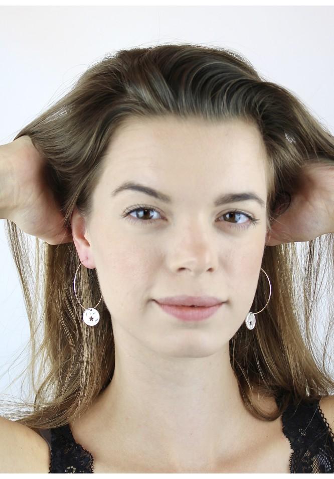 la muse Hoop earrings with star cutouts