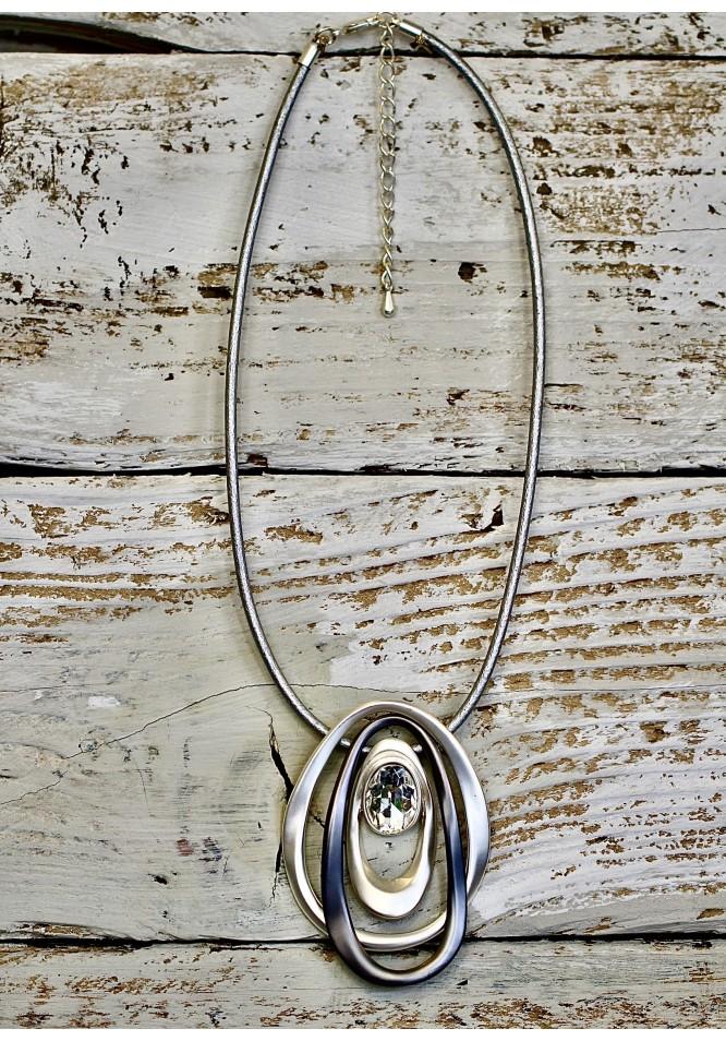 La Muse Hoops And Crystal Necklace