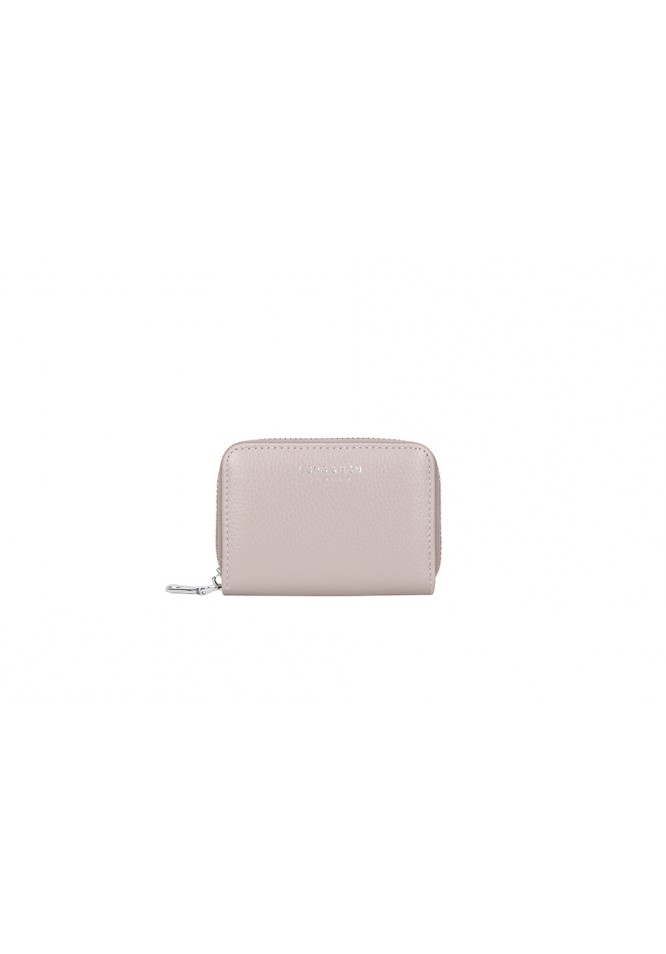 la muse Leather credit card wallet beige