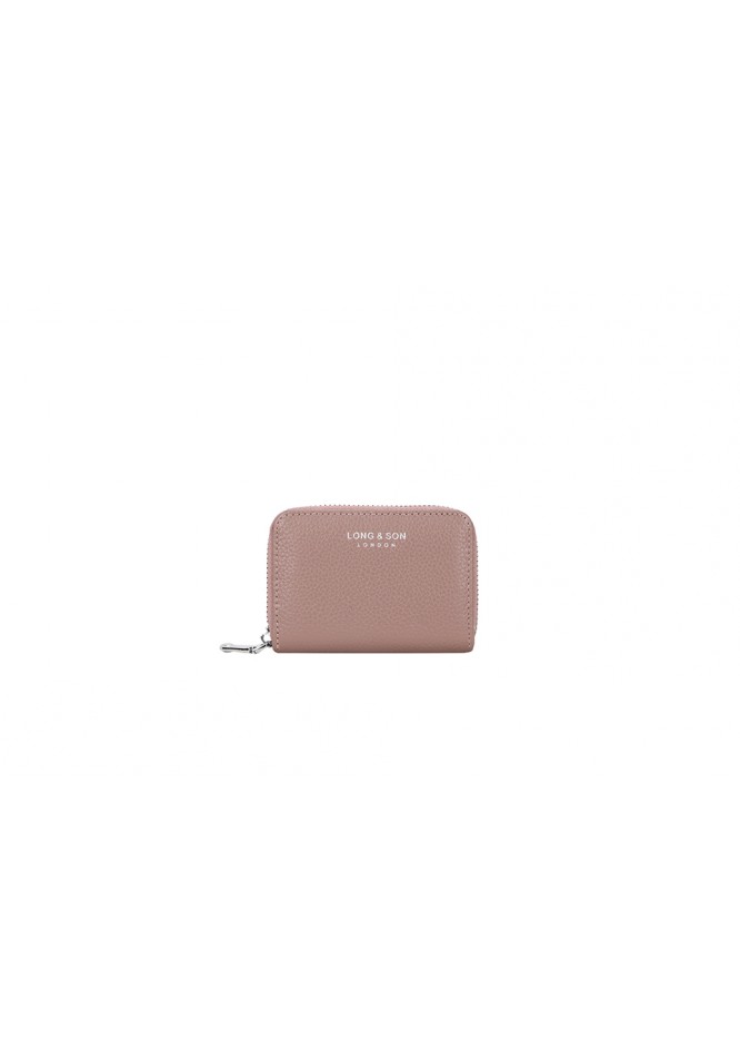 la muse Leather credit card wallet pink