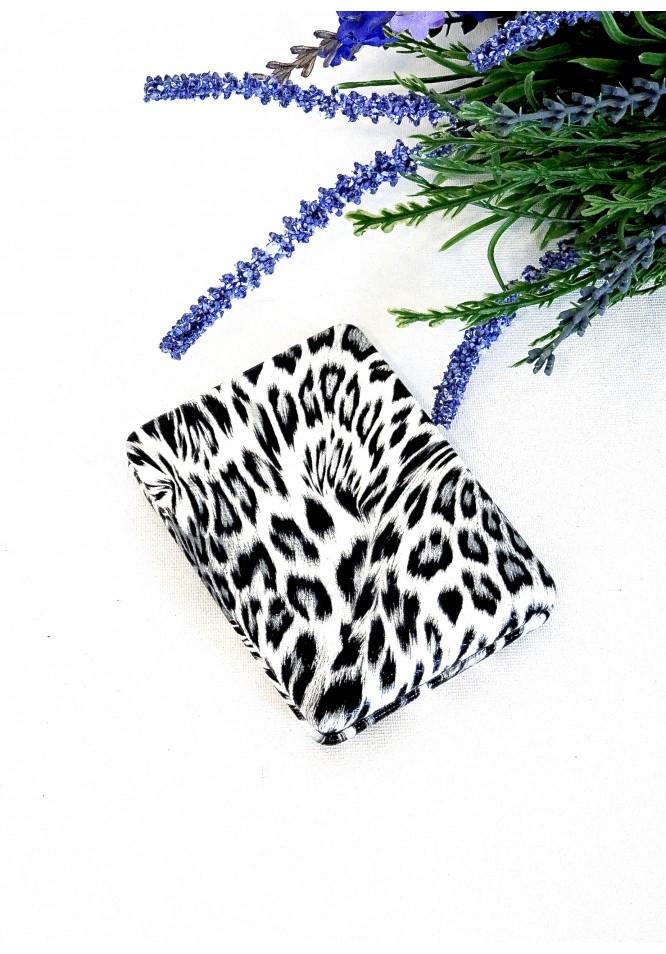 la muse Leopard print compact mirror