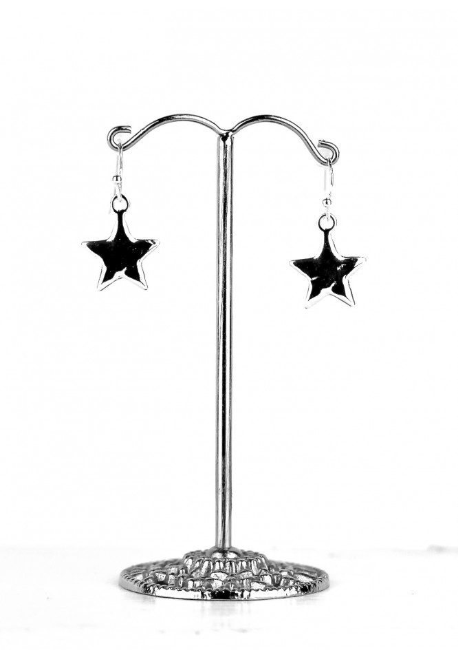 La Muse Little Silver Star Earrings