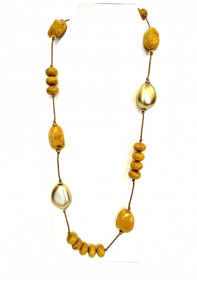 la muse Long bead necklace