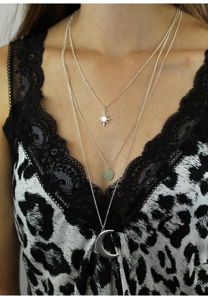 la muse Long crescent moon necklace