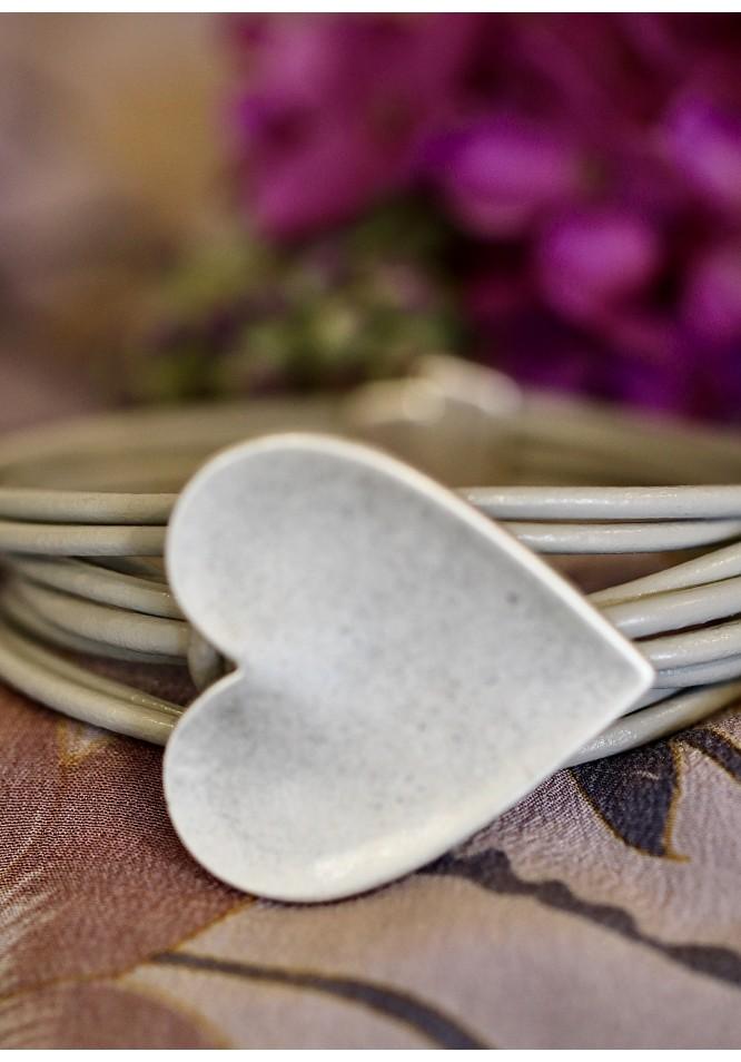 La Muse Matt Heart Bracelet